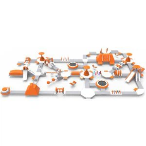 Външна надуваема плавателна водна площадка